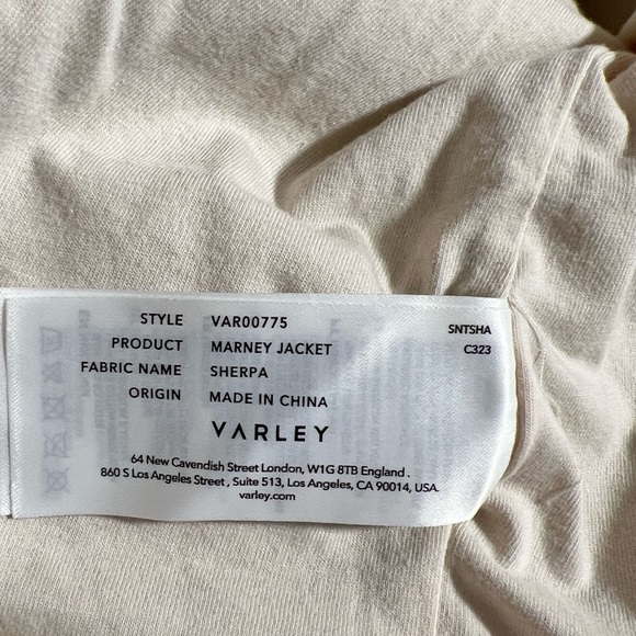 Varley Marney Oversized Fuzzy Jacket Fleece Sherpa - Picture 14 of 16